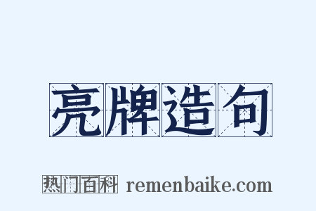 亮牌造句是什么意思的图片